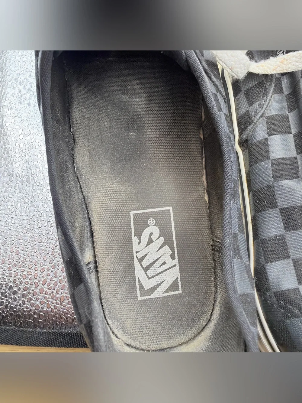 Vans Black and Gray Checkerboard Low-Top Sneakers